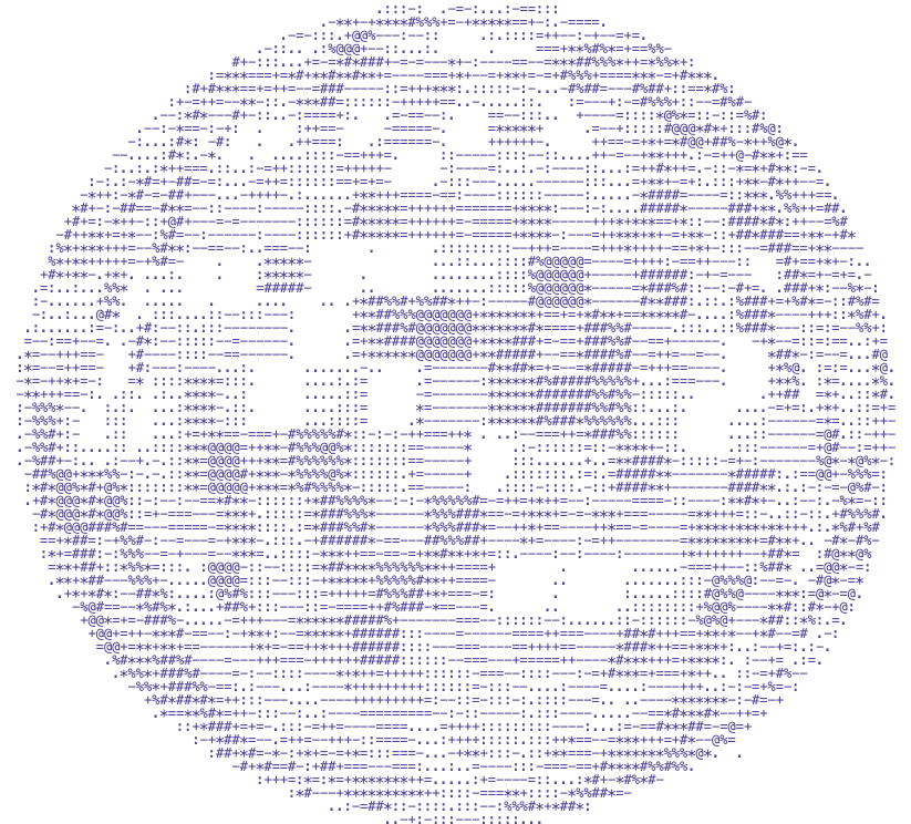 A disco ball in ASCII — play matters