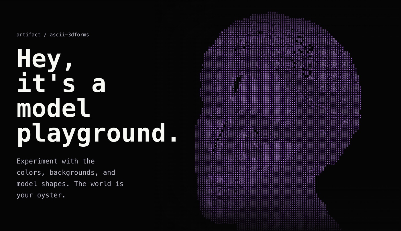 ASCII model playground
